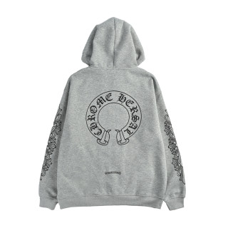Chrome Hearts 25FW Air Layer Waffle Zip Hoodie Grey view 4