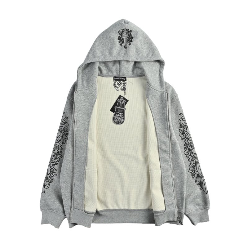 Chrome Hearts Grey Logo Hoodie view