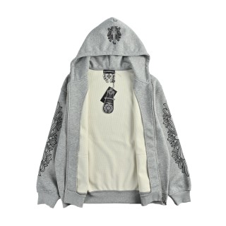 Chrome Hearts 25FW Air Layer Waffle Zip Hoodie Grey view 5