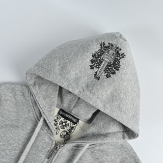 Chrome Hearts 25FW Air Layer Waffle Zip Hoodie Grey view 6