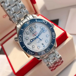 Omega Seamaster 300M Blue Dial Steel Watch view 5