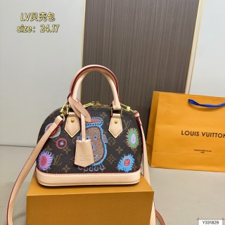 Louis Vuitton Shell Monogram Canvas Handbag - Cream view 3
