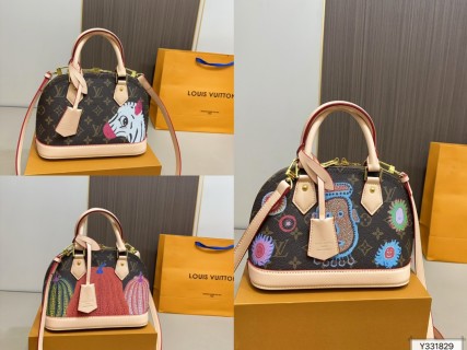 Louis Vuitton Shell Monogram Canvas Handbag - Cream view 4