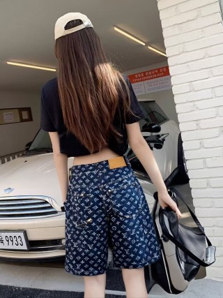 Louis Vuitton Monogram Navy Bermuda Shorts view 3