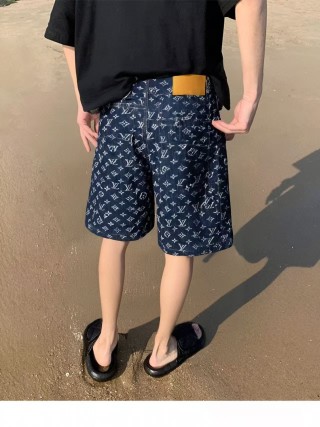 Louis Vuitton Monogram Navy Bermuda Shorts view 4