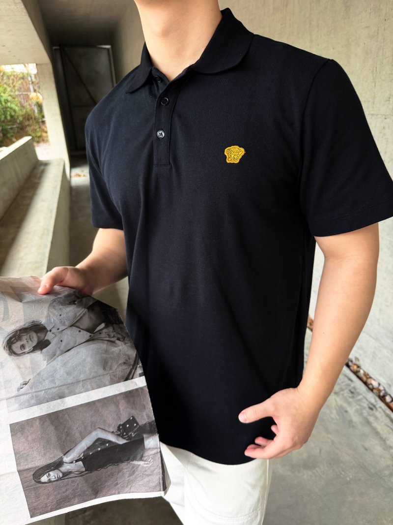 Versace Medusa Logo Navy Polo Shirt