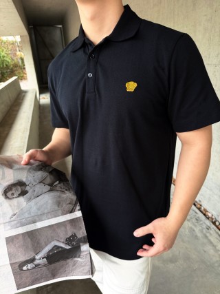 Versace Medusa Logo Navy Polo Shirt view 1