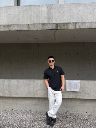 Versace Medusa Logo Navy Polo Shirt view 2