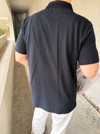 Versace Medusa Logo Navy Polo Shirt view 9