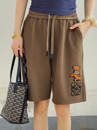 Brown Bear Embroidered Shorts view 8