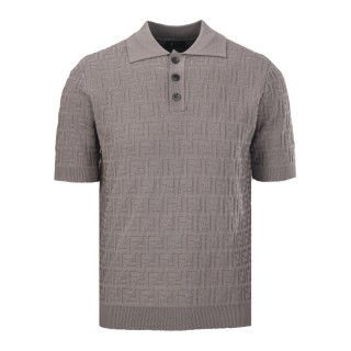 Fendi Monogram Polo Shirt Beige view 10
