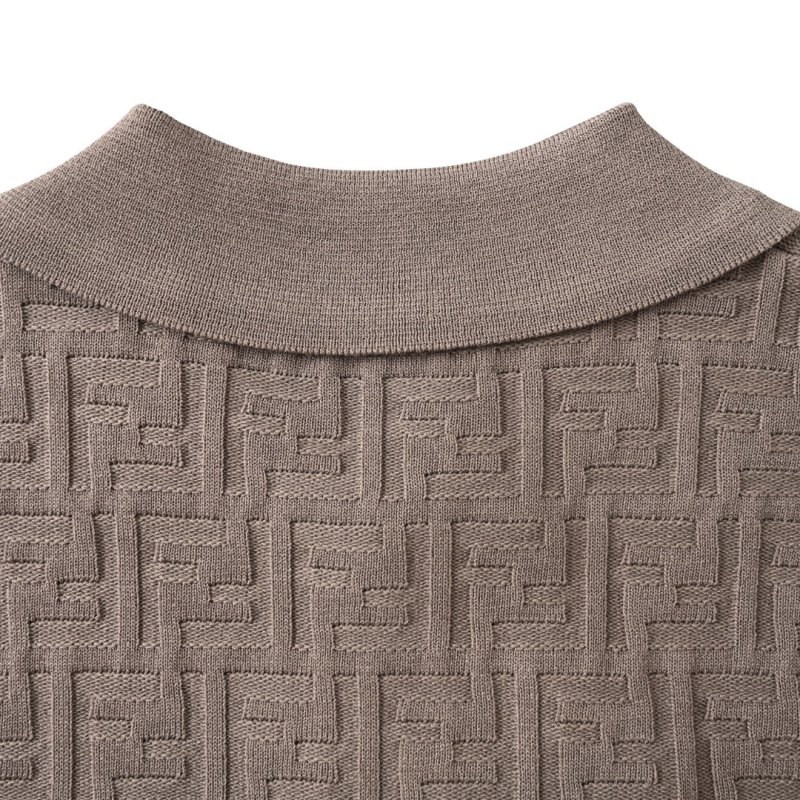Fendi Monogram Polo Shirt Beige view