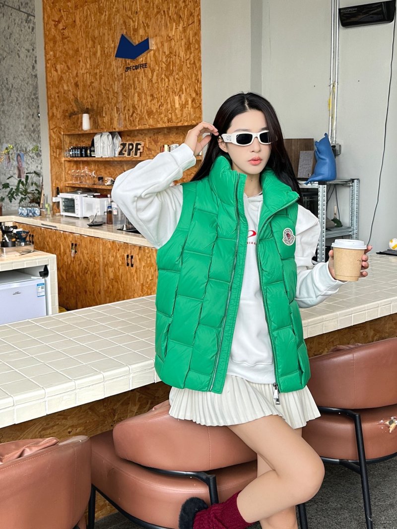 Moncler Green Quilted Down Vest