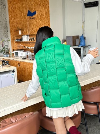 Moncler Green Quilted Down Vest view 9