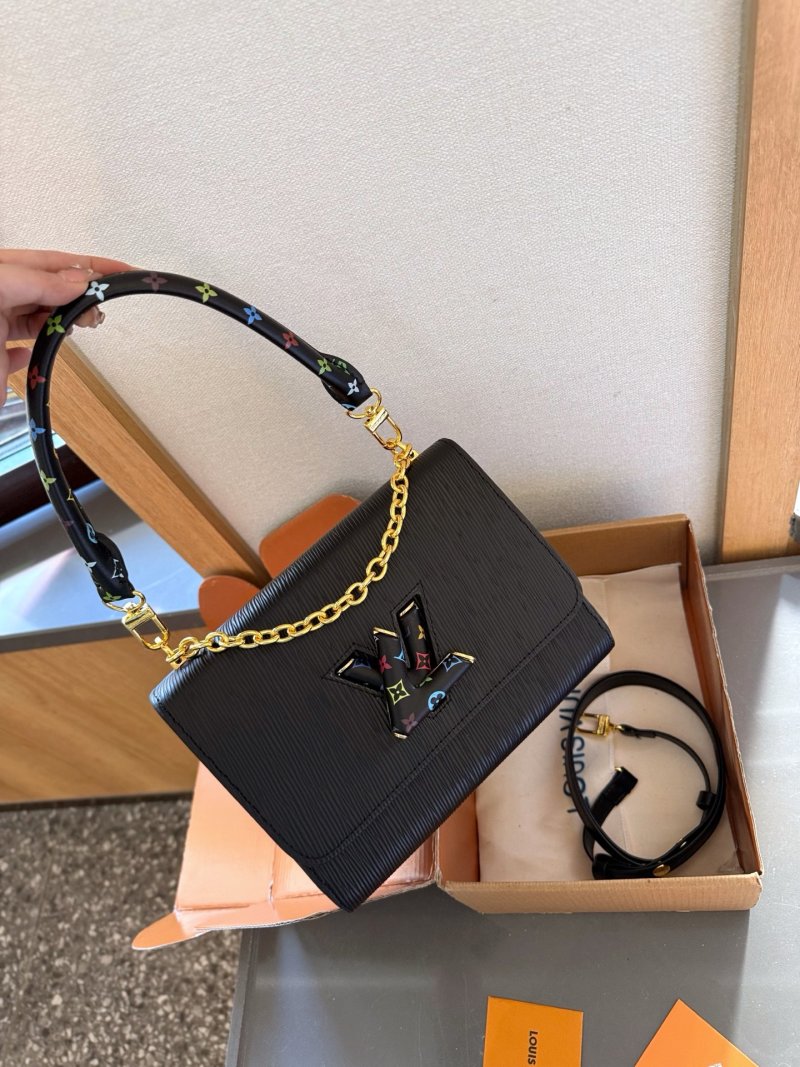 Louis Vuitton Twist Denim Black Medium Shoulder Bag