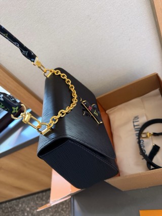 Louis Vuitton Twist Denim Black Medium Shoulder Bag view 3