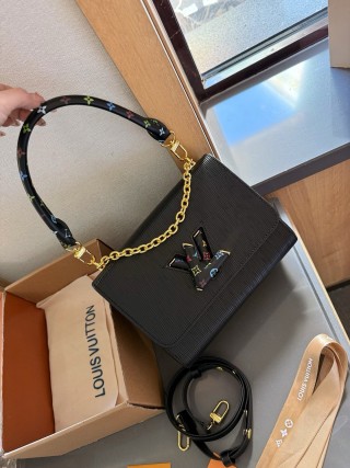 Louis Vuitton Twist Denim Black Medium Shoulder Bag view 4