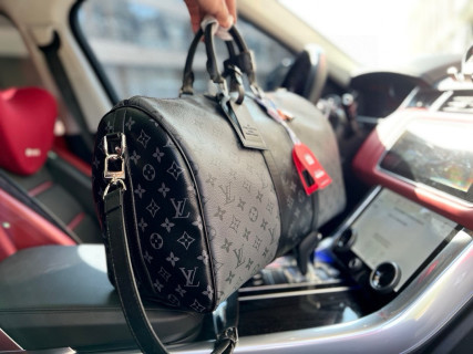 Louis Vuitton Keepall 45 Monogram Canvas Travel Bag Black view 2