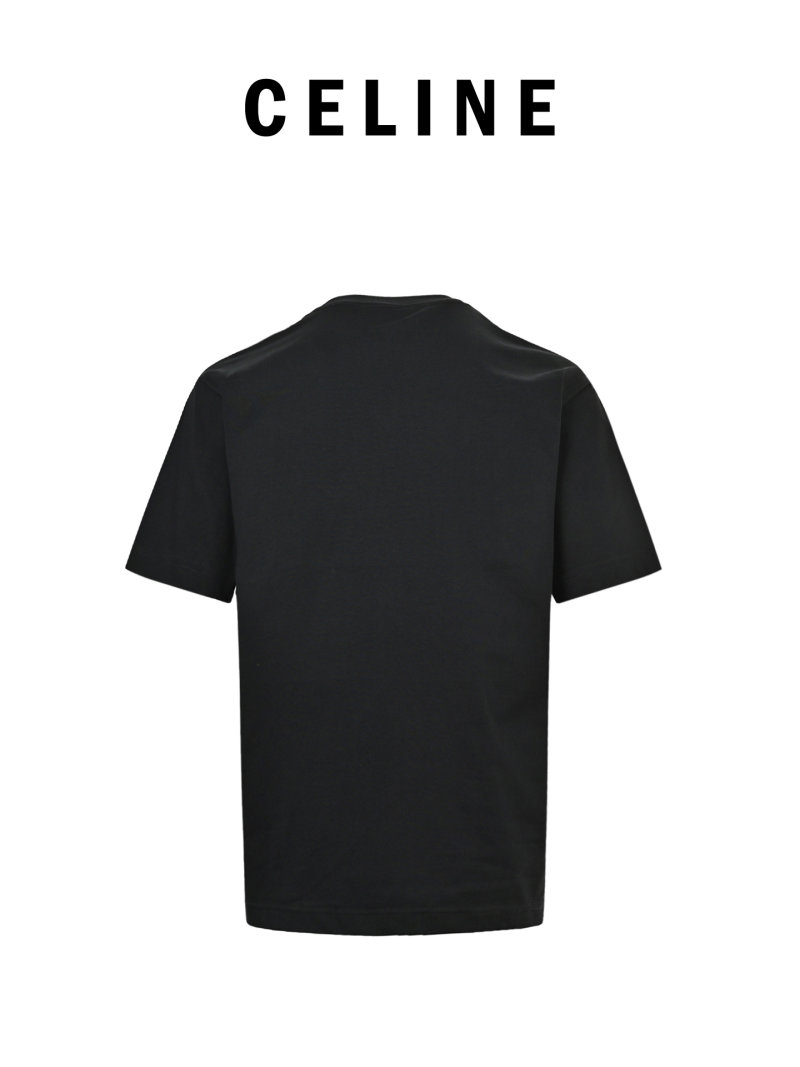 Celine Black Graphic House Print T-Shirt view