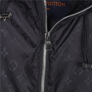 Louis Vuitton Monogram Hooded Windbreaker Jacket Black view 9