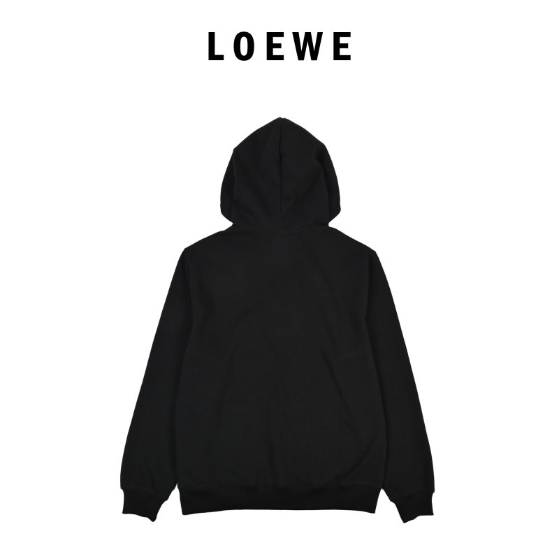 Loewe Black Embroidered Logo Hoodie view