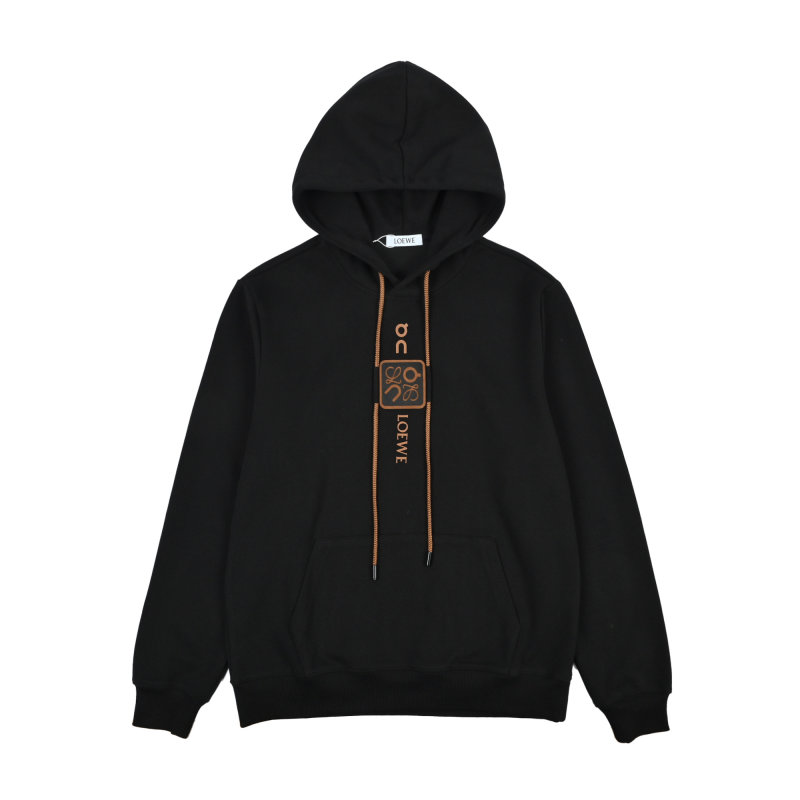 Loewe Black Embroidered Logo Hoodie view