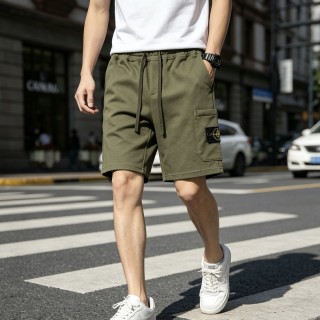Olive Green Cargo Shorts with Tank Top Set view 8