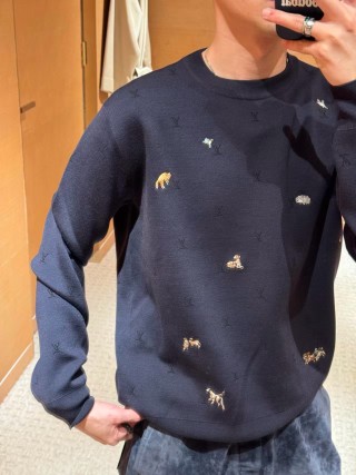 Essentials Navy Distressed Logo Sweatshirt view 6