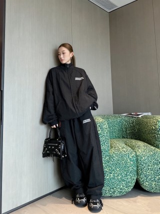 Balenciaga Black Logo Track Jacket view 5
