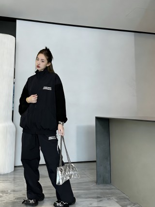 Balenciaga Black Logo Track Jacket view 6