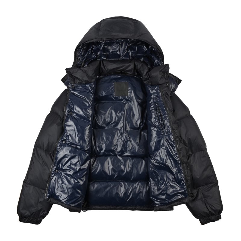 Moncler Black Puffer Down Jacket Gold Badge view