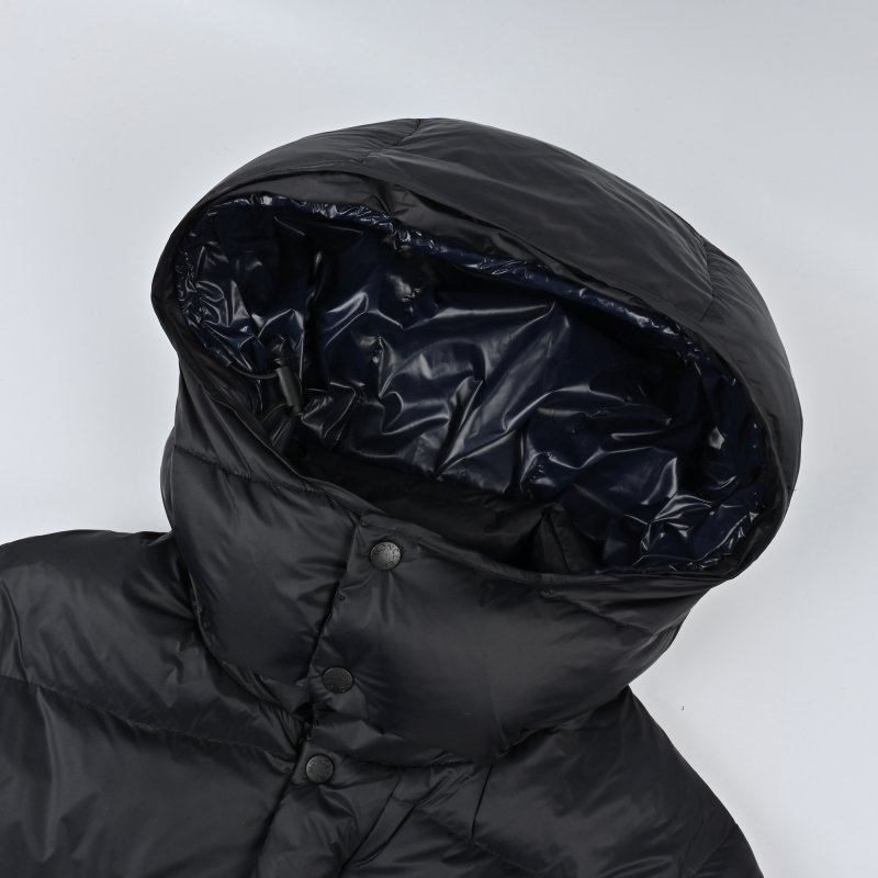 Moncler Black Puffer Down Jacket Gold Badge view