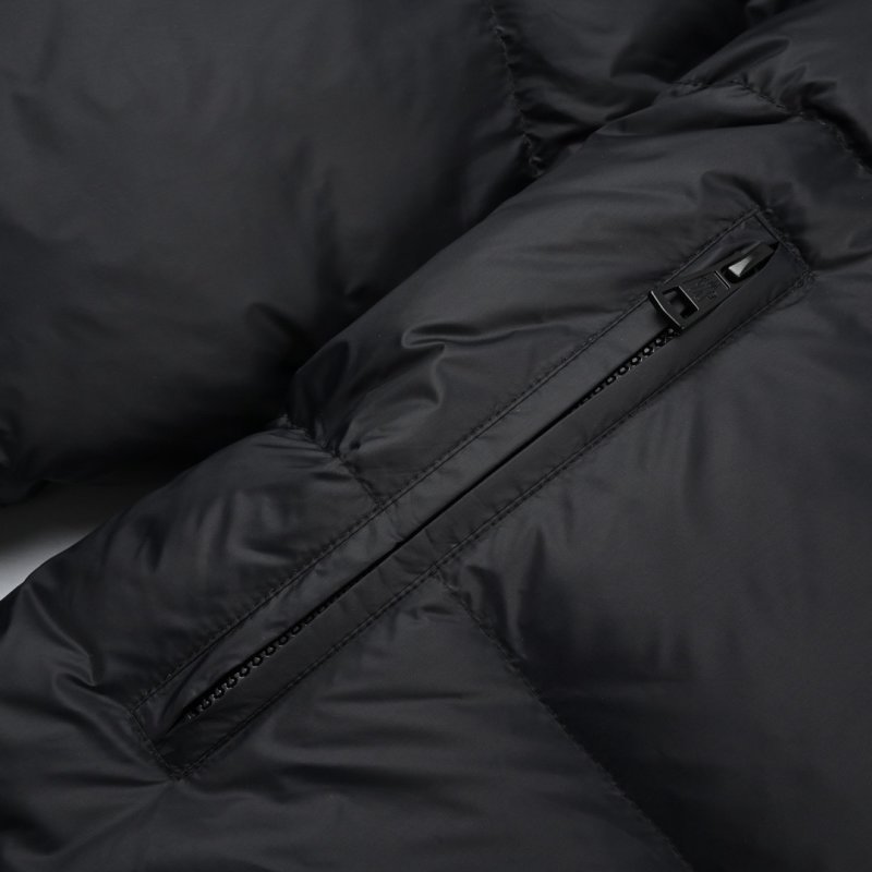 Moncler Black Puffer Down Jacket Gold Badge view