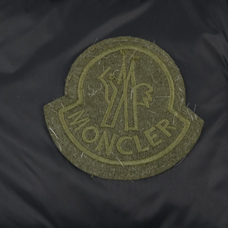 Moncler Black Puffer Down Jacket Gold Badge view