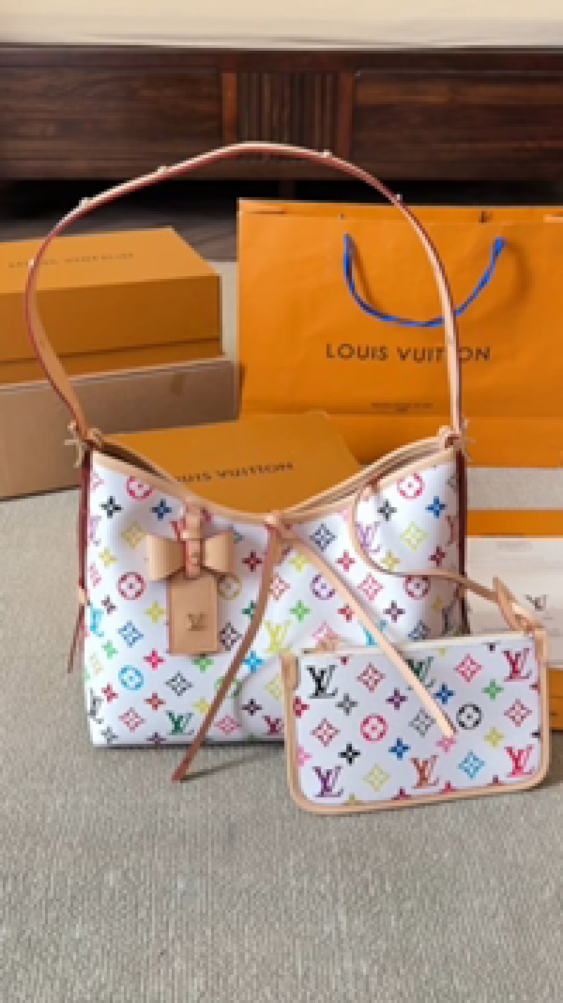 Louis Vuitton Multicolor Monogram Shoulder Bag White