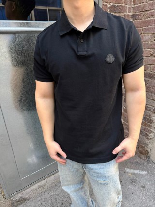 Moncler Black Short Sleeve Polo Shirt