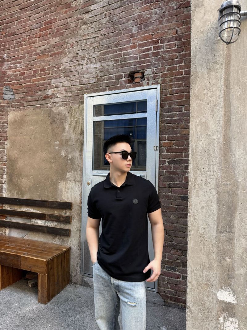 Moncler Black Short Sleeve Polo Shirt view