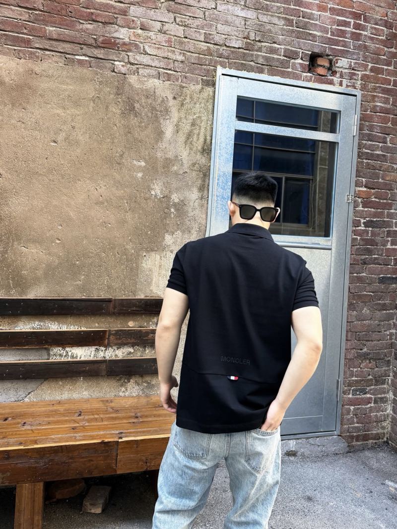 Moncler Black Short Sleeve Polo Shirt view