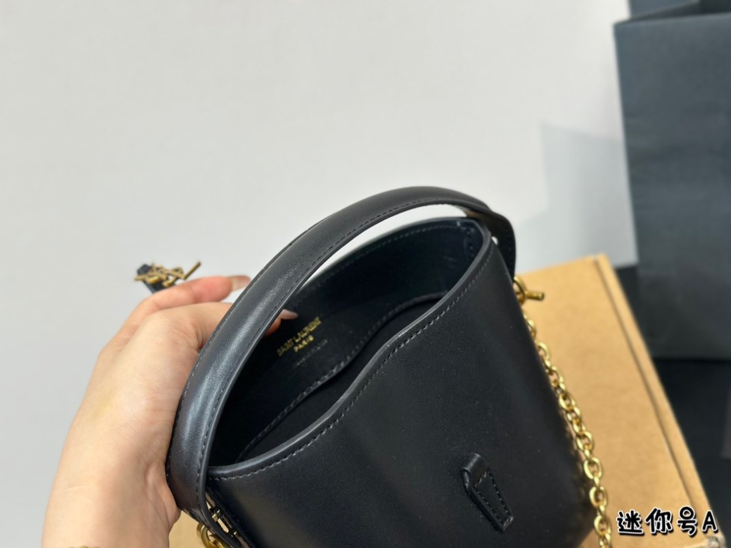 YSL LE37 Black Bucket Bag with Chain Strap view