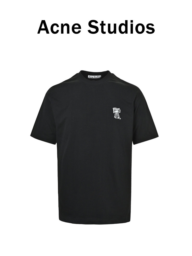 Black Oversized Short Sleeve T-Shirt with Embroidered Logo view