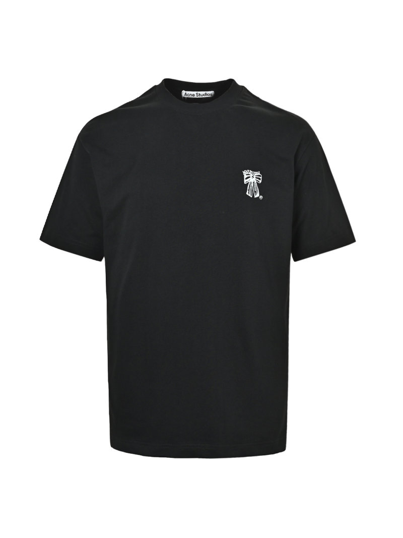 Black Oversized Short Sleeve T-Shirt with Embroidered Logo view