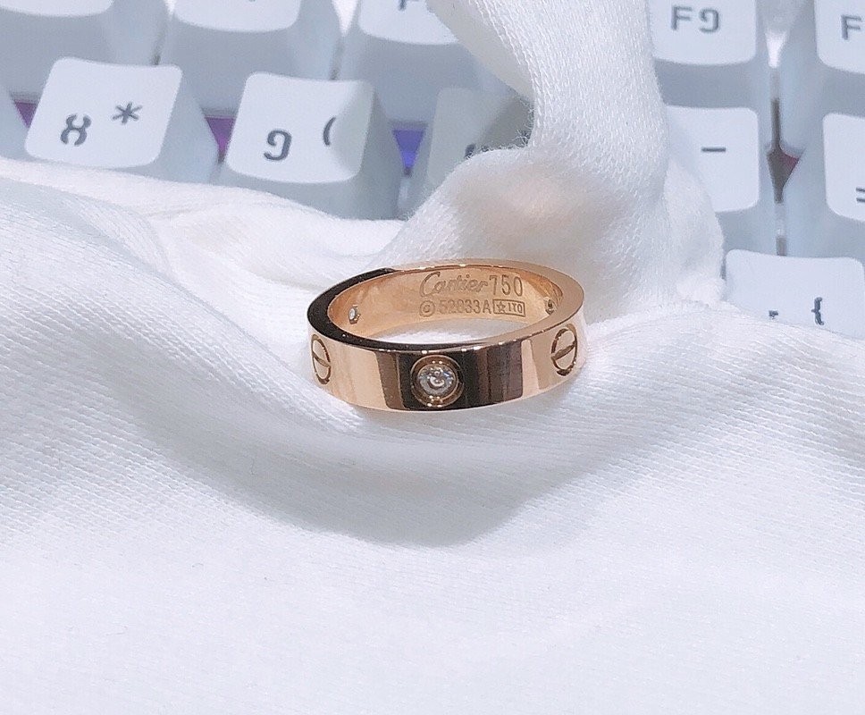 Cartier LOVE Rose Gold Diamond Ring - UA Replica