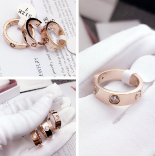 Cartier LOVE Rose Gold Diamond Ring - UA Replica view 3