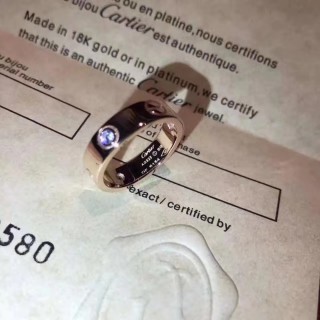 Cartier LOVE Rose Gold Diamond Ring - UA Replica view 4