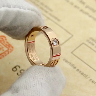 Cartier LOVE Rose Gold Diamond Ring - UA Replica view 5