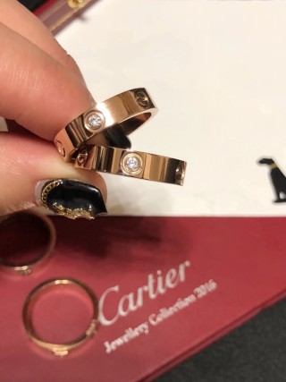 Cartier LOVE Rose Gold Diamond Ring - UA Replica view 6
