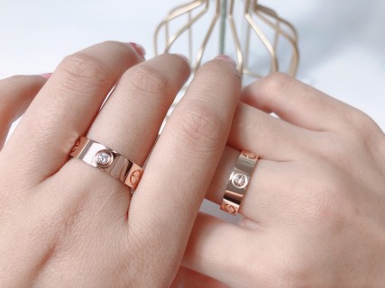 Cartier LOVE Rose Gold Diamond Ring - UA Replica view 8