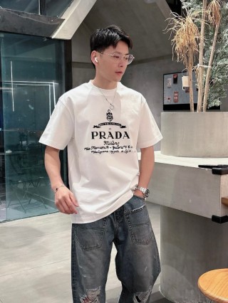 Prada Milano White Logo T-Shirt view 3