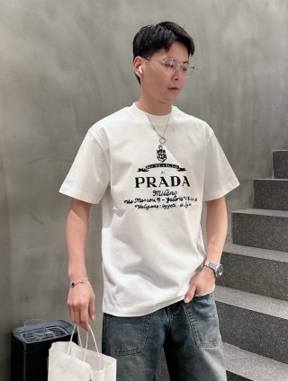 Prada Milano White Logo T-Shirt view 5