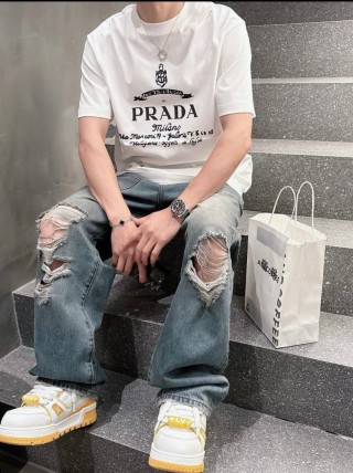Prada Milano White Logo T-Shirt view 6